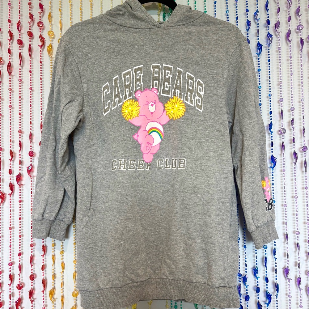 Y2K Gray Care Bears Cheer Club Hoodie